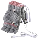 USB Gloves New Laptop Women's USB Heated Half & Full Finger Winter Warm Hand Gloves Warmer Wool
