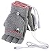 USB Gloves New Laptop Women's USB Heated Half & Full Finger Winter Warm Hand Gloves Warmer Wool