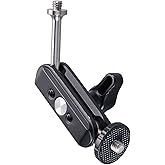Aitteel Mini Magic Arm with Dual Universal Ball Head, Adjustable Magic Arm for Monitor, Microphone, LED Video Light (Max Vertical Load 5.29lb/2.4kg)