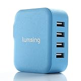 Lumsing® 4-Port 21W Family-sized USB Wall Charger AC Power Adapter for Apple and Anroid Devices