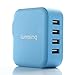 Lumsing® 4-Port 21W Family-sized USB Wall Charger AC Power Adapter for Apple and Anroid Devices
