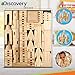 Discovery Kids 75-Piece Premium Piece Wooden Castle Building Blocks Set; Spark Your Child’s Imagination & Develop Essential Skills, Educational, Durable & Safe Construction Blocks, Great Gift
