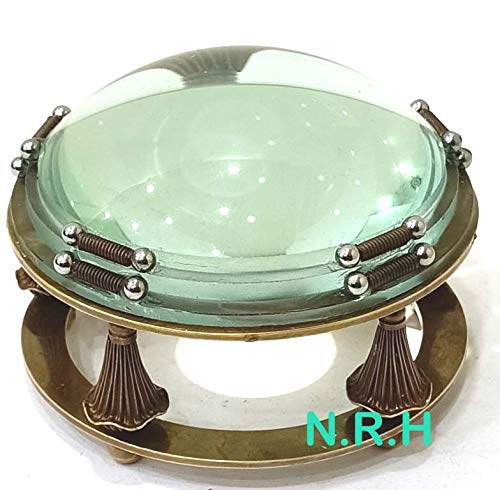 Style Desk Top Nautical Brass Magnifying Glass Freehand with High Magnification for Close Work & Reading Small Prints Books Newspapers Crossword Puzzle for Men Women Seniors