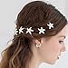 QTMY 6 Pcs Bride Crystal Rhinestone Starfish Hair Pin Hair Jewelry Hair Accessories