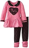 Young Hearts Baby Girls' 2 Piece Polka Dot Shirt And Pant
