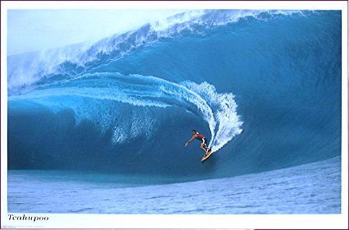 HSE Teahupoo Surf Poster Amazing Hawaii Surfing Waves Rare Hot 24 X 36 Inch