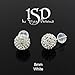 14k Yellow Gold 8mm Swarovski Elements Crystal Disco Ball Stud Earrings…