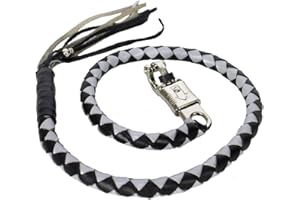 GARGOYLE BELLS 42" Motorcycle Whip, Colorful Get Back Whips, Biker Whips Handlebar Accessories for motorbike