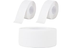 Holymid PVC Caulk Strip for Bathtub, 1.5Inch Wide, 10.5Ft Length Self Adhesive Waterproof Sealing Caulking Tape, Edge Protector, Decorative Sealant Trim for Sink, Toilet and Bathroom (1)