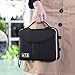 Electronics Organizer, Jelly Comb Double Layer Electronic Accessories Travel Gadget Shockproof & Waterproof Carry Bag for Cables/Hard Drive/Laptop Accessories/iPad Pro 11''and More-(Black Oversize)