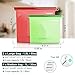 Reusable Silicone Food Storage Bags 6 PCS(2 Large 50oz+4 Medium 30oz) Airtight Seal Food Preservation Bags +Free 6 Hooks &3 Bags for Freezer Airtight Seal Vegetable,Liquid,Snack,Meat,Fruit