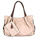UTO Women Purse 3 Pieces Handbag Set PU Leather Tote Bag Satchel Shoulder Bags with Wristlet Wallet Apricot