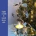 Doves Rotating Tea Light Candlespinner - Hanging Dove Charms Revolve on The Spinning Turbine on The Top of The Star Shaped Candleholder Base - 5.5