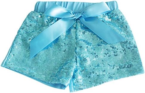 Baby Girls Shorts Toddlers Short Sequin Pants with Bow