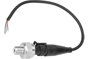Fafeicy G1/4in Pressure Transducer Sensor, Stainless Steel, 1% Accuracy, Easy Install, for Gas Oil Water Fuel Monitoring (0-1