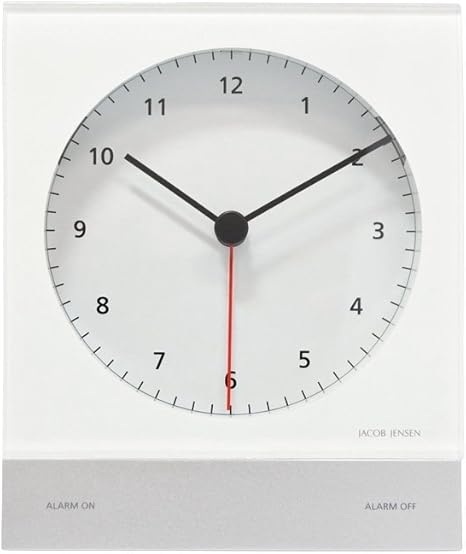 Amazon Co Jp Jacob Jensen ヤコブ イェンセン アラームクロック ホワイト 置時計 目覚まし時計 お洒落 モダン ホーム キッチン