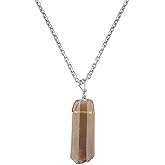 Raw Gemstone Necklace Silver