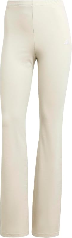 Donna Essentials Small Logo Flared Leggings Tights, Wonder Alumina/White, S