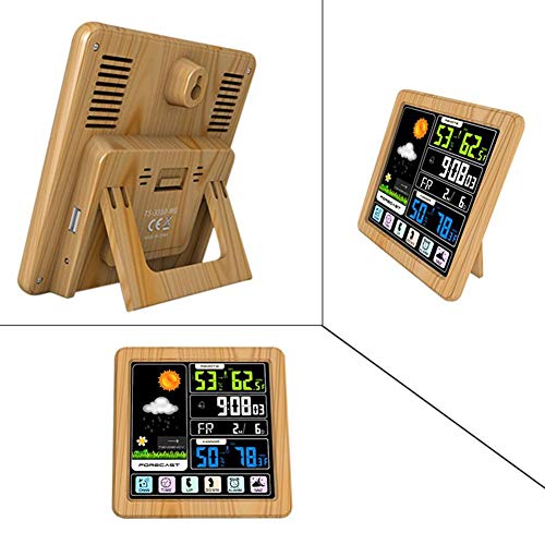 Per Newly Wireless Digital Weather Station Weather Forecaster Dock with Alarm Clock,Temperature Sensor, Humidity Monitor - Thumbnail 7