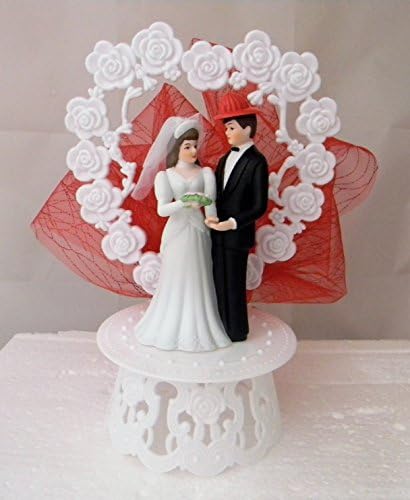 Wedding Party Reception Fireman Groom and Bride Cake Topper