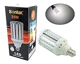 Bonlux Medium Screw Socket E26 LED Light Bulb 85-265v Ac 25w Daylight 6000k LED Corn Light for Garden Street Path Area Lighting Garage Factory Warehouse Highbay LED Retrofit Bulb
