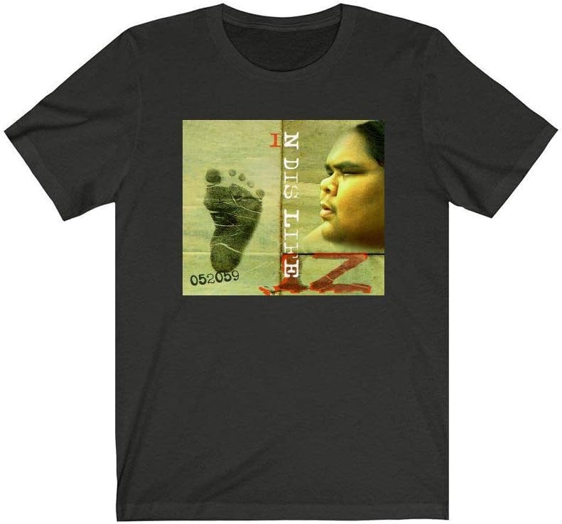 BOBIBIBICC Men's Iz Israel Kamakawiwo'Ole N Dis Life Short Sleeved T Shirts Top
