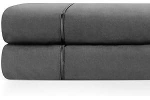 Zen Home Luxury Flat Sheet (2-Pack) - 1500 Series Luxury Hotel Microfiber - Twin - Gray