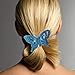Butterfly Clip-On Decorations - Set of 12 Butterflies - Party Decorations - Craft Accessory - 4 Colors Blue Silver Red Gold - Each Measures 5 1/2