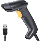 JRHC Barcode Scanner, USB Handheld 1D 2D Barcode Reader Scanners Wired | Plug&amp;Play Automatic Reader QR Data Matrix Bar Code Scanner for Mobile Payment, Convenience Store, Supermarket, Warehouse