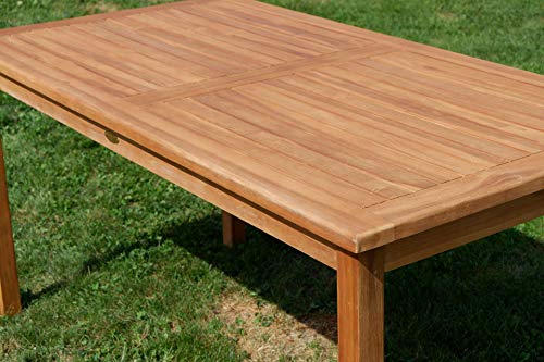 ASS Teak Set Gartengarnitur Alpen Tisch 150x80 cm und 4 Tobago Sessel Serie JAV – Bild 8