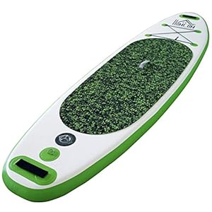 HOMCOM Tabla de Paddle Surf Hinchable Antideslizante con Remo Ajustable Entre 160-210 cm Aleta Extraíble Bolsa de Transporte e Inflador PVC 305x76x10 cm Carga 100kg