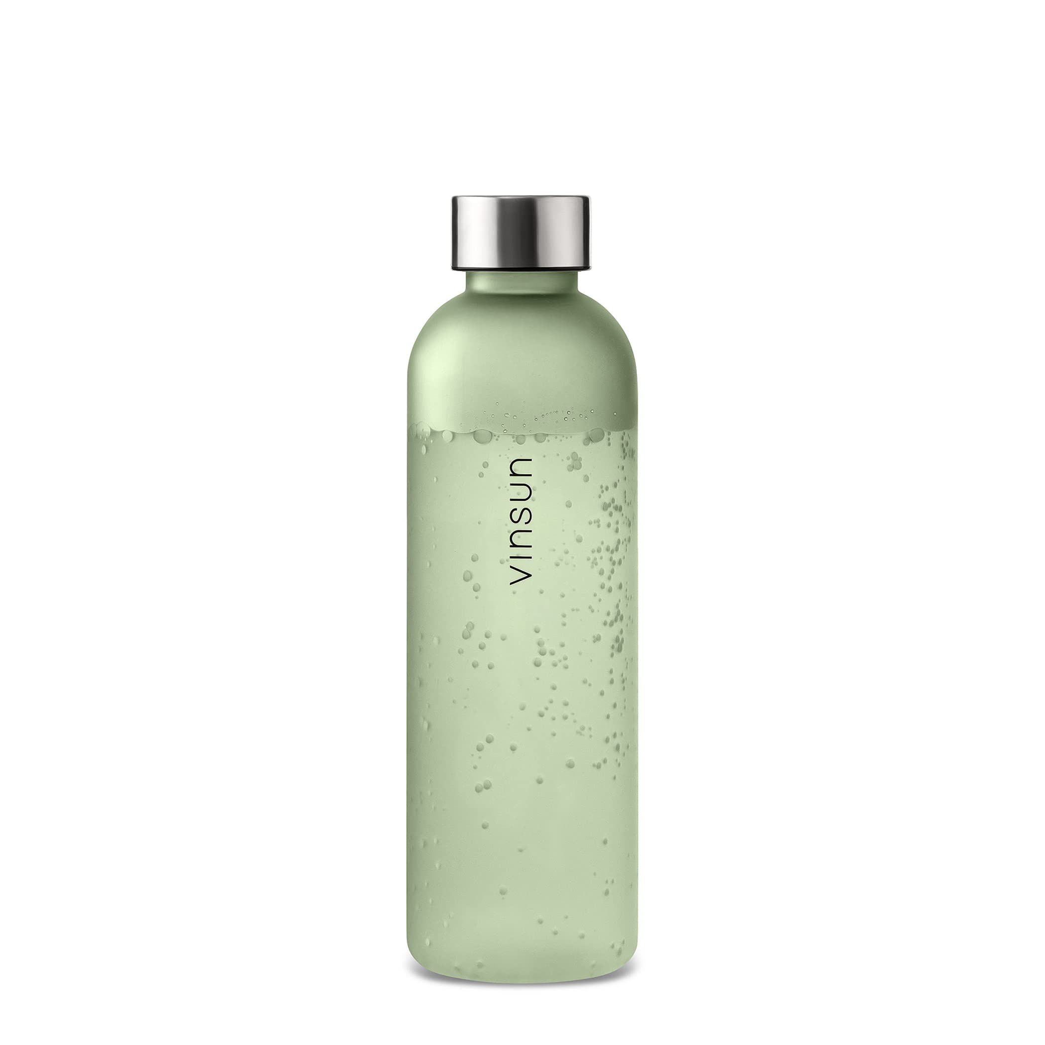 VINSUN Water Bottle 650ml Green, Leak-proof Water Flask - BPA free, Tritan, Sustainable - Sports Drinks Bottle for Gym, Travel, School, Cycling, Running, Work
