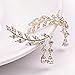 Ear Climber Earrings Leaves Crawler Chandelier Ear Cuff Vine Wrap Pin Crystal Pierced Stud Tassel Jewelry Golden Plated