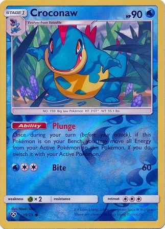 Croconaw - 19/73 - Common - Reverse Holo - Sun & Moon: Shining Legends