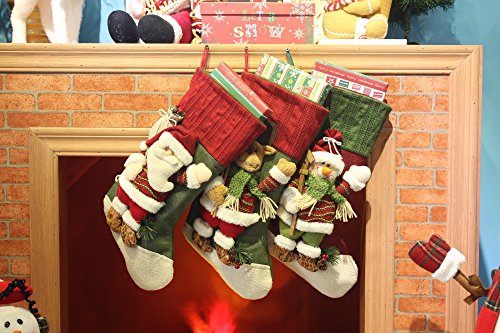 Codream Classic 3D Christmas Snowman Cartoon Stocking