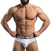 HARD2BEAR! Men Briefs Underwear Men's Sexy Breathable Underpants Modal Comfortable Male Panties White