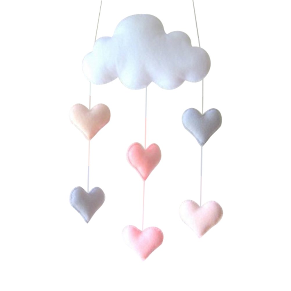 LUOEM Cloud Raindrop Hanging Decoration Love Heart Cloud Raindrop Baby Room Decor Kids Room Decorations Wall Art Decor