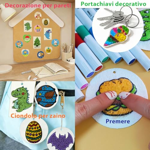 Magic Puffy Paint, 64 Pieces Fluffy Kit, 40 Sheets of Paper Paint with Foam Texture, 12 Coloured Pens, Magic Painting Textures, Birthday and Party Gifts Creative Magic Painting for Children