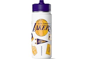 Hydrapeak x NBA Officially Licensed Los Angeles Lakers 20 oz Active Water Bottle with Chug Lid and Handle Reusable Stainless Steel Double Wall Insulated Sports Gift for Kids/Adults