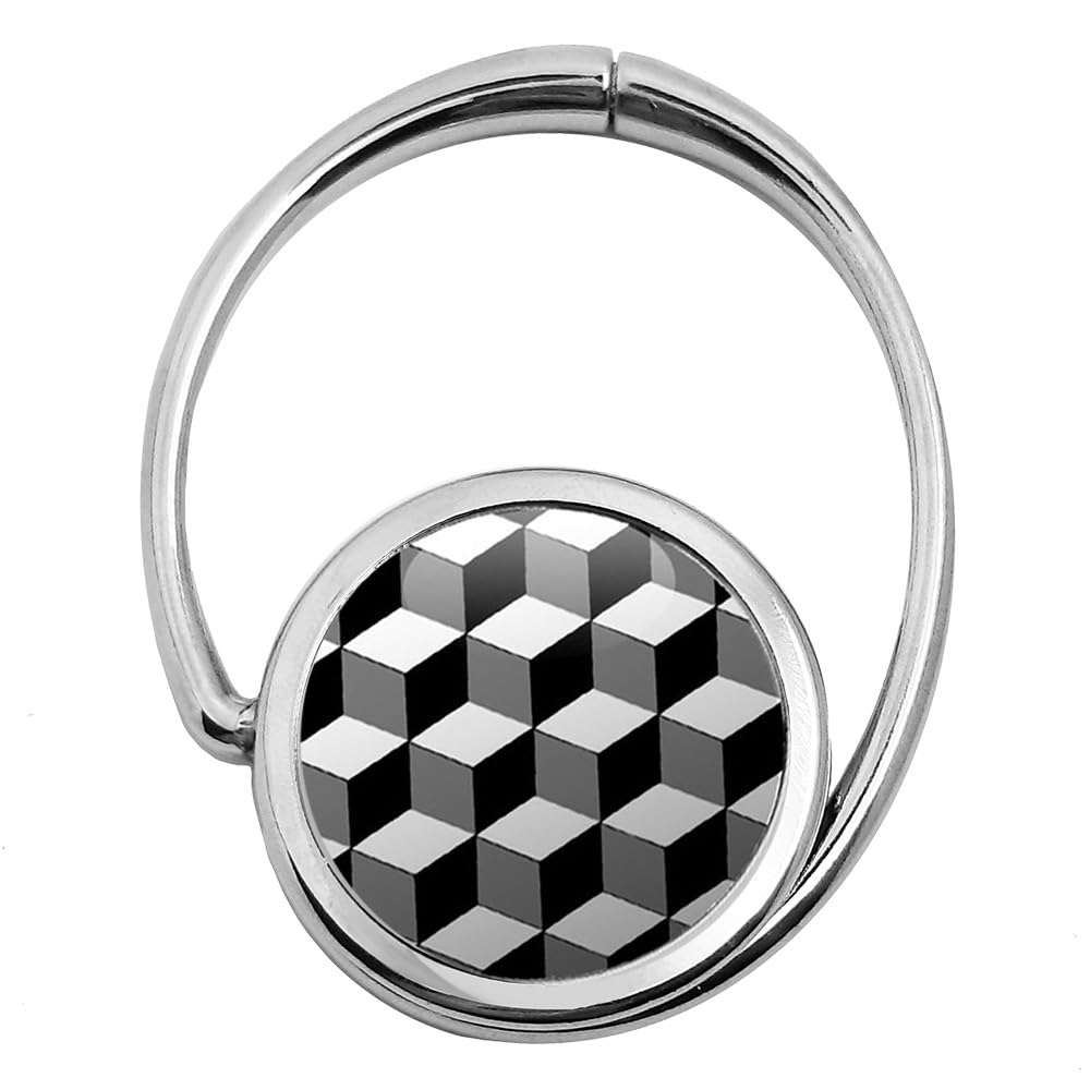 Miss KHA Bag,Hanger - Black and White Cubes Design