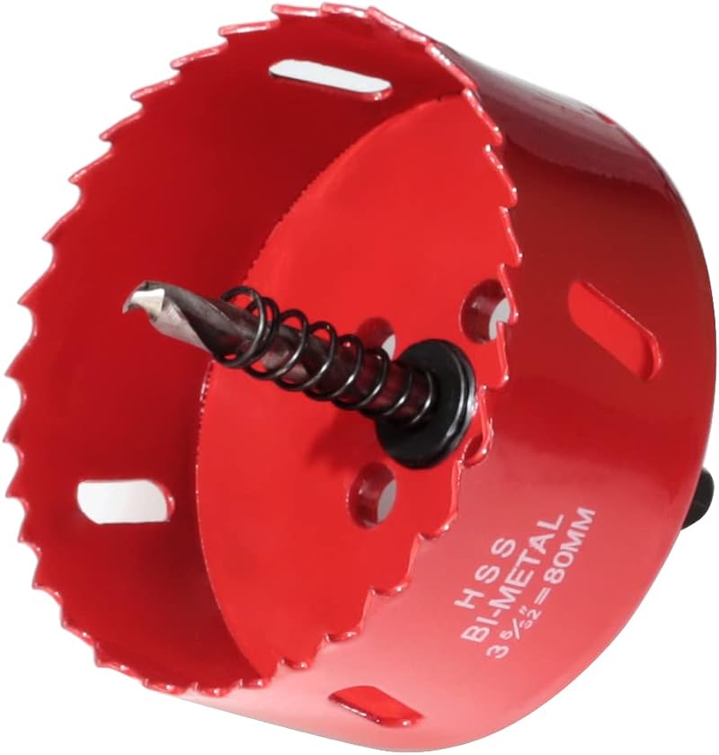 GARHWAL 80 mm Bi-Metal Hole Saw with Arbor & Pilot Bit for Wood Plywood Plastic