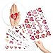 311 Pcs Valentine's Day Window Clings Decorations, 8 Sheet Heart Party Ornaments Supplies- Anniversary, Wedding, Birthday Party Decorations - for Home Office Valentines Day Decor