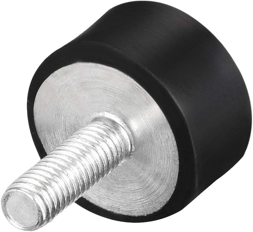 sourcing map M8 Thread Male Female Rubber Mounts,Vibration Isolators,Shock Absorber D30mm x 15mm Black - Image 4