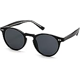 hnbliv Small Retro Round Sunglasses for Women Men UV400 Protection Vintage Designer Trendy Frame