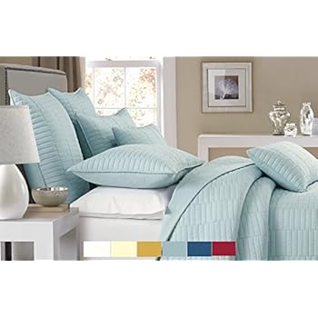 Amazon Com Eastend Home Fashions Dylan Quilt Set Twin Ether