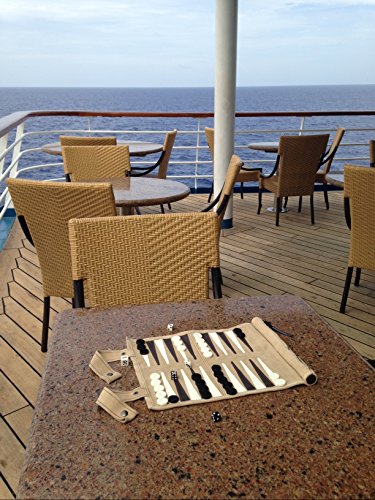 Sondergut Roll-up Suede Backgammon Game Cream