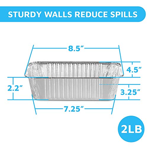 MontoPack Aluminum Disposable Loaf Pans Deep Standard Size 8.5” x 4.5