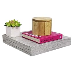 Home Basics Floating Wall Shelf Washed Grey
