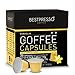 Bestpresso Coffee for Nespresso Original Machine 120 pods Certified Genuine Espresso Flavored Pack Vanilla Pods Compatible with Nespresso Original 60 Days Satisfaction Guarantee