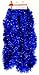 Tinsel Garland 25 ft, Perfect for Holiday, Memorial Day, 4th of July, Christmas, New Year's Eve Celebration, Wedding, Birthdays, Festivities, Special Events, Decorative Accents, 1 Blue, 25 ft. Long